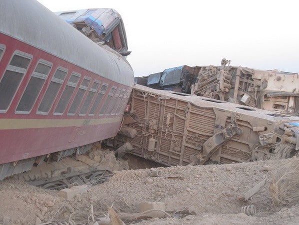 واژگونی قطار مشهد به یزد